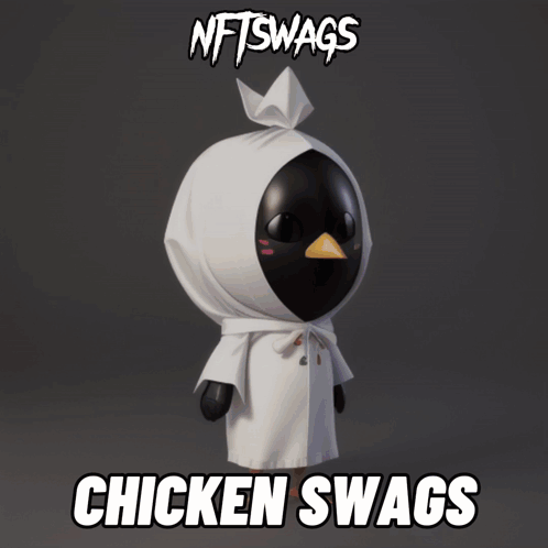 Chicken Swag with Black Bird