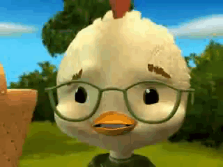 Chicken with Glasses in Field