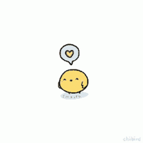 Chicken With Heart Speech Bubble You Are Loved GIF