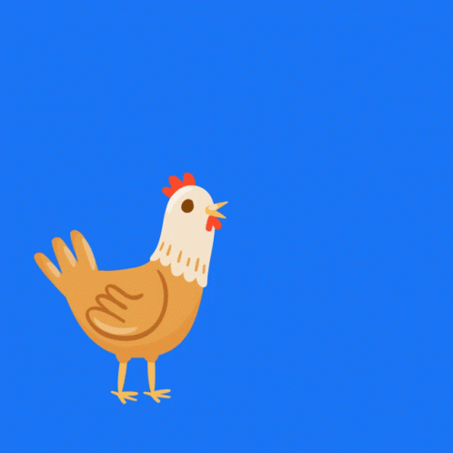 Chicken With Thought Bubble GIF