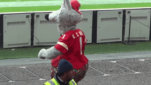 Chiefs And Steelers Logo Display GIF