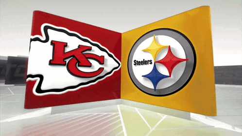 Chiefs And Steelers Logo Display GIF