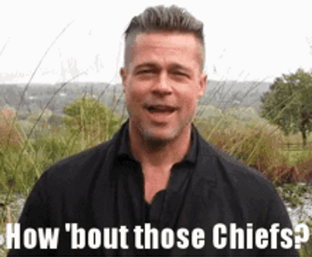 Chiefs Brad Pitt Encouragement Video GIF