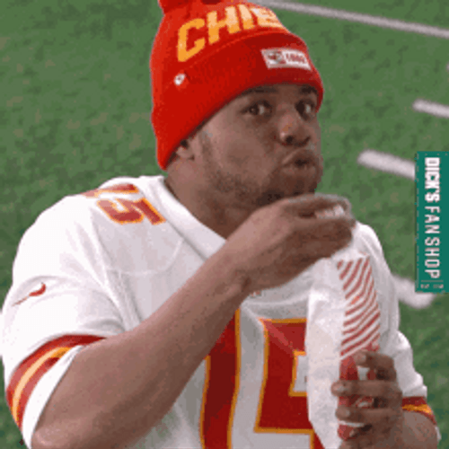 Chiefs Team Member Eating Chips GIF