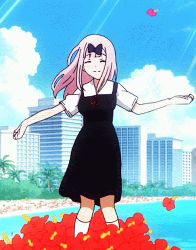 Fujiwara Chika Dance Hearts Anime Love Is War GIF