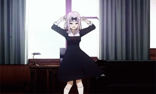 Chika Dance Anime Girl Hands On Head GIF