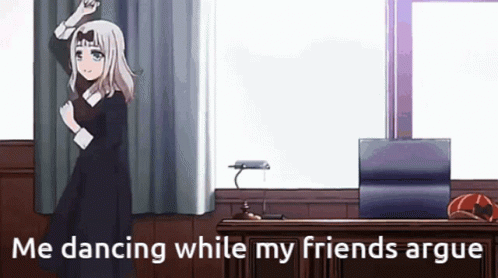 Chika Dance Anime Friends Argue GIF