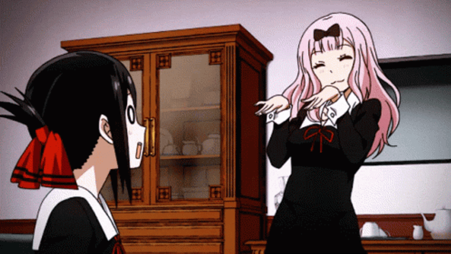 Chika Dance Shinomiya Kaguya Shocked GIF