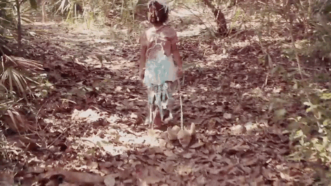 Child Dragging Teddy Bear GIF