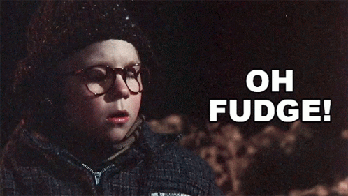 Child Face Saying Oh Fudge