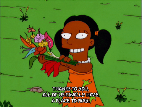Child Giving Flowers GIF