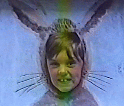 Child in Bunny Costume with Ears