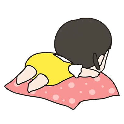 Child Laying on Pink Pillow