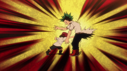 Child Punching Midoriya GIF