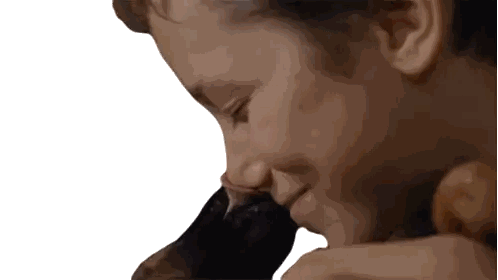 Child's Face with Bird on Nose