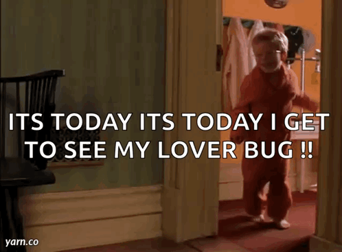 Child Saying Its Today Its Today I Get to See My Lover Bug !!