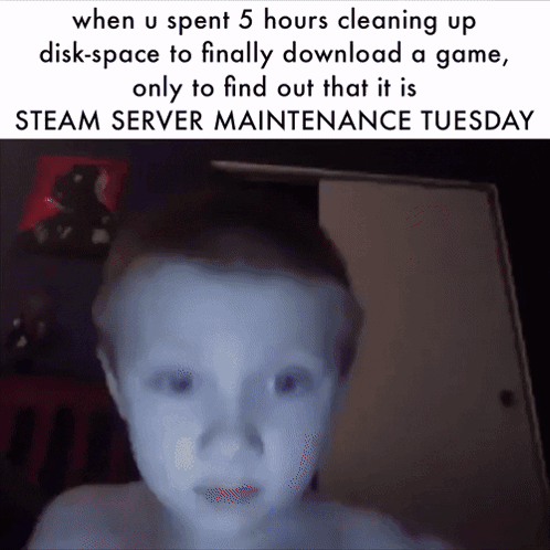 Child When U Spent 5 Hours Cleaning Up Disk Space to Finally Download a Game