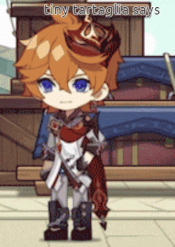 Tiny Tartaglia Childe Genshin Impact GIF
