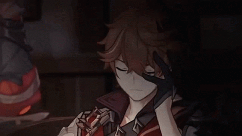 Cute Tartaglia Childe Looking Up GIF