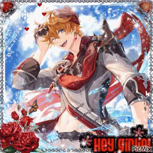 Childe Tartaglia Hey Girlie Moving Artwork GIF