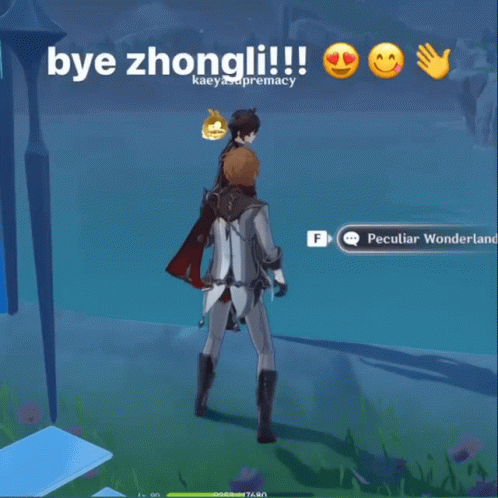 Childe Bye Zhongli Game Play GIF