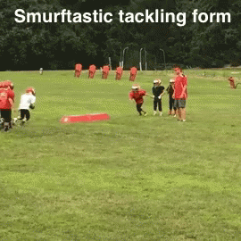 Children Playing Football Smurftastic Tackling Form