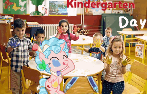 Children Playing in Classroom Kindergarten Day