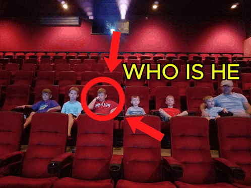 Children Sitting In Movie Theater Who Is He GIF