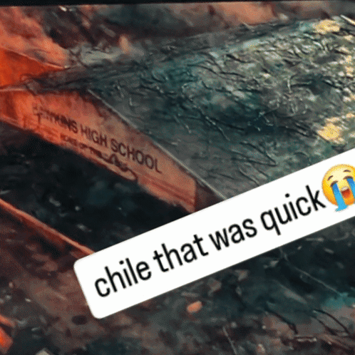 Chile Sign in Front of School