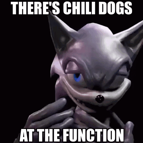 Chili Dogs At Function With Cat GIF