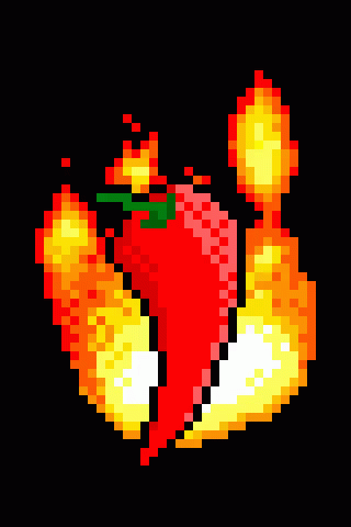 Chili On Fire Pixelated GIF