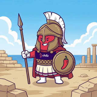 Chili Pepper Warrior With Spear And Shield GIF