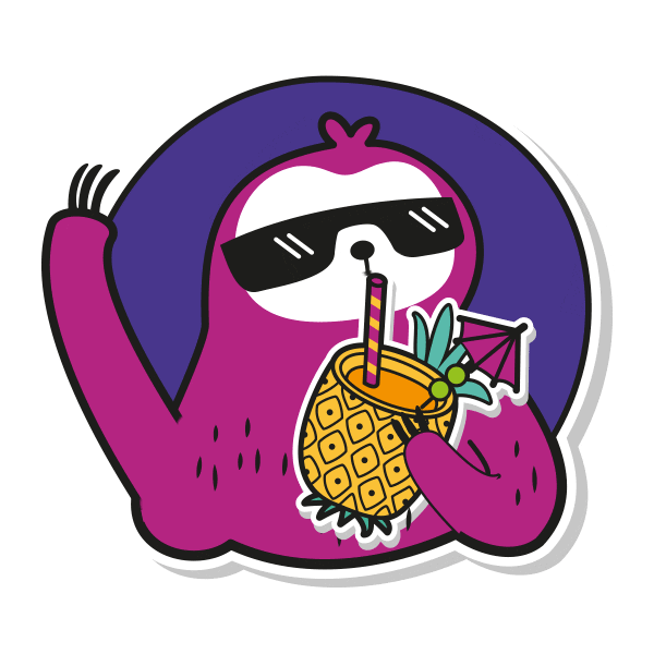 Chill Beach Birthday With Sloth GIF