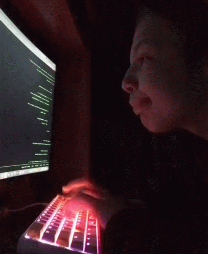 Chill Boy Computer Hacker Screen GIF
