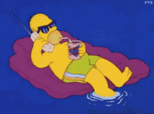 Chill Guy Homer Simpsons Under The Sun GIF