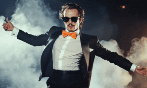Chill Guy Hyramel Groover In Black Tuxedo GIF