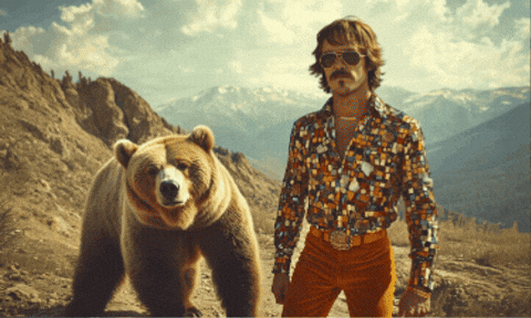 Chill Guy Hyramel Groover Walking With Chill Bear GIF