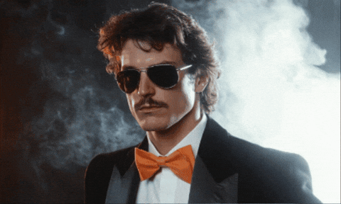 Chill Guy Hyramel In Tux With Smoke Around GIF