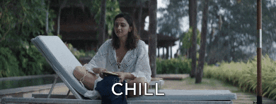 Chill Woman Villa Vacation GIF