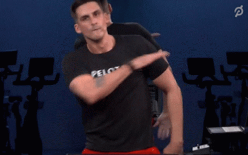 Chilling Cody Rigsby Peloton Workout GIF
