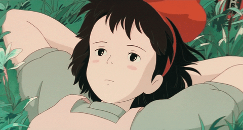 Chilling & Relaxed Hayao Miyazaki GIF