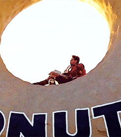 Chilling Robert Downey On Donuts Roof GIF