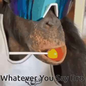 Chimpanzee With Sunglasses and Lollipop