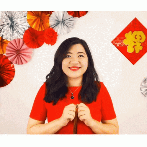 Chinese Girl Greetings Happy New Year GIF