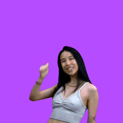 Chinese Girl Agree While Raising Hands Thumbs Up GIF
