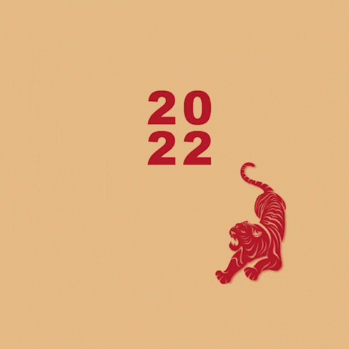 Chinese New Year 2022 Red Tiger Mobile Design GIF