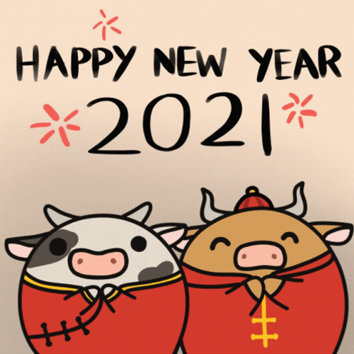 Chinese New Year 2022 Cute Cow Ox GIF