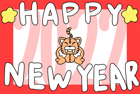 Chinese New Year 2022 Pouncing Cartoon Tiger GIF