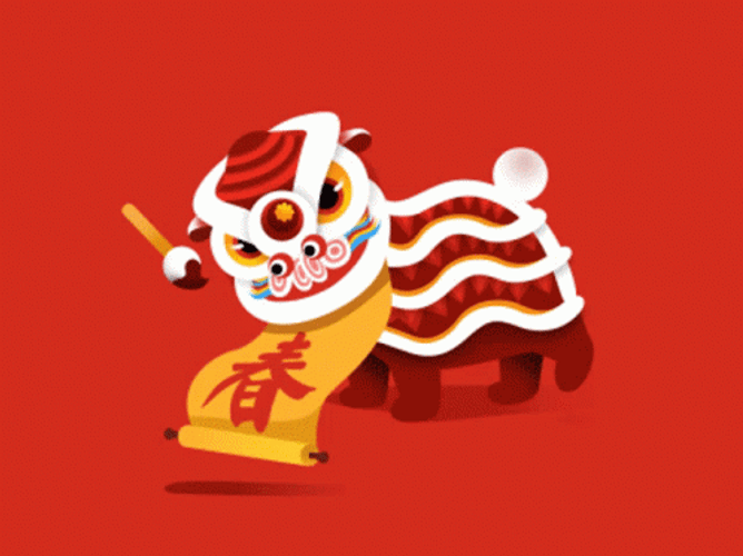 cartoon chinese new year dragon