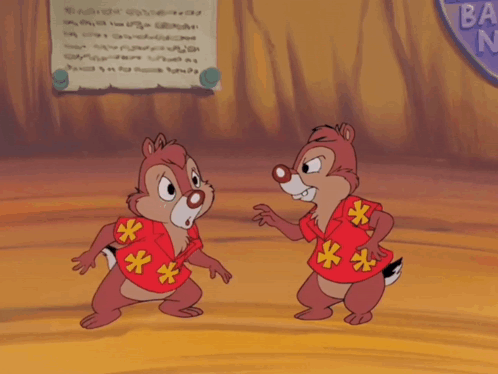 Chip And Dale Fighting GIF